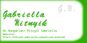 gabriella mitnyik business card